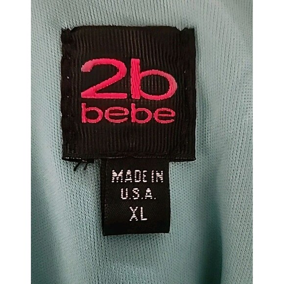 2b bebe Sundress XL Maxi Auqua Sleeveless Lined Stripes  Turquoise - Picture 4 of 9